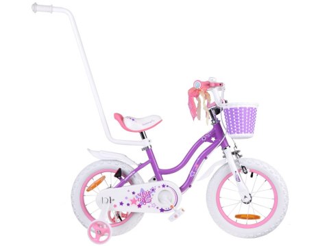 RoyalBaby Rower dziecięcy 14" STAR GIRL Koszyk, koła boczne, pchacz RB14G-1