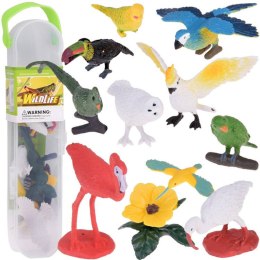 Figurki Egzotycznych Ptaków x10 w Pudełku ZA5295