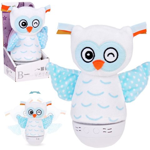 Lampka nocna + pozytywka 2w1 SOWA usypiacz - zmieniająca kolory LED ZA5190