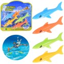 Zestaw 4 kolorowe REKINY do nauki nurkowania dla dzieci SP0834
