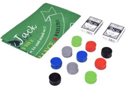 Zestaw Gra karciana 2w1 Poker i Black Jack Żetony + karty + plansza GR0706