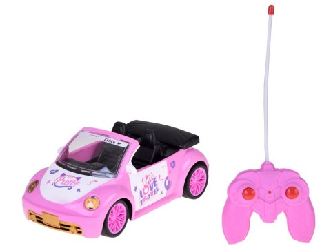 Autko dla lalki Różowy Samochód Cabrio z pilotem dla dziewczynek ZA5908