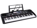Keyboard 61 Klawiszy Podświetlane Stojak Mikrofon Organy Edukacyjne IN0187