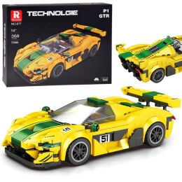 Klocki techniczne Sportowe auto P1 GTR ŻÓŁTO-ZIELONE 368-ele ZA5781