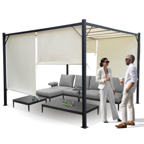 PERGOLA ogrodowa Para Sole ZONA Altana tarasowa 3x3x2m ROLETY SP0836