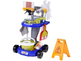 Zestaw do sprzątania dla dzieci - wózek z akcesoriami i odkurzacz ZA5873