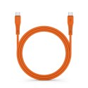 Kabel USB C do USB C Forcell F-Energy QC4.0 PD 3A 60W Silicone 1 m C344 pomarańczowy