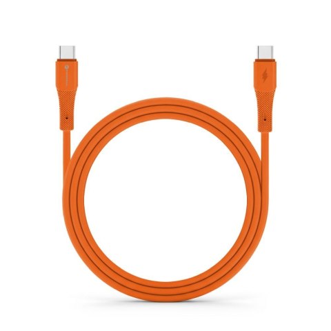 Kabel USB C do USB C Forcell F-Energy QC4.0 PD 3A 60W Silicone 1 m C344 pomarańczowy