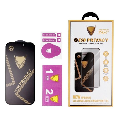Szkło Hartowane OG 6D Premium Privacy Glass - do Xiaomi Redmi Note 15 Pro+ czarny EDGE GLUE
