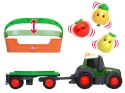 Traktor z przyczepą zdejmowaną Koszyk i 3 owoce - gra i świeci 12m+ ZA6182
