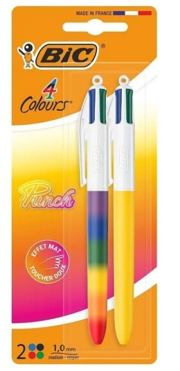 Długopis 4 Colors Punch Rainbow 1mm mix 2szt BIC