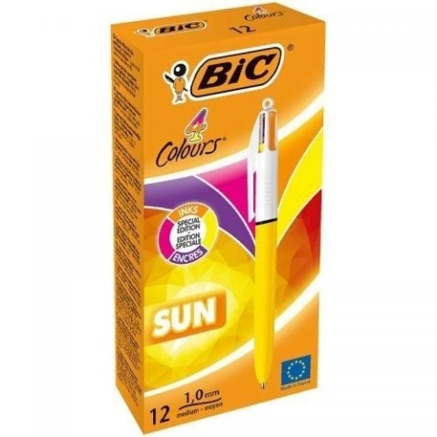 Długopis 4 Colors Sun mix (12szt) BIC