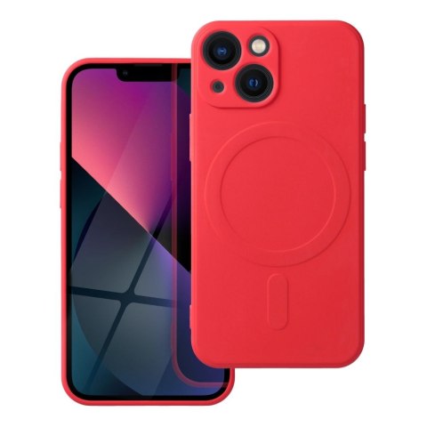 Futerał do iPhone 13 MINI Silicone Mag Cover zgodny z MagSafe czerwony