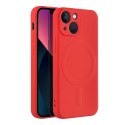 Futerał do iPhone 13 MINI Silicone Mag Cover zgodny z MagSafe czerwony