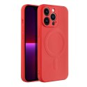 Futerał do iPhone 13 PRO Silicone Mag Cover zgodny z MagSafe czerwony