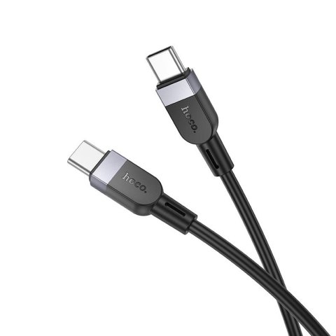 Kabel USB C do USB C Hoco 3A 60W Silikonowy 2 m X109 czarny