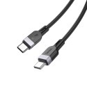 Kabel USB C do USB C Hoco 3A 60W Silikonowy 2 m X109 czarny