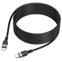 Kabel USB C do USB C Hoco 3A 60W Silikonowy 2 m X109 czarny