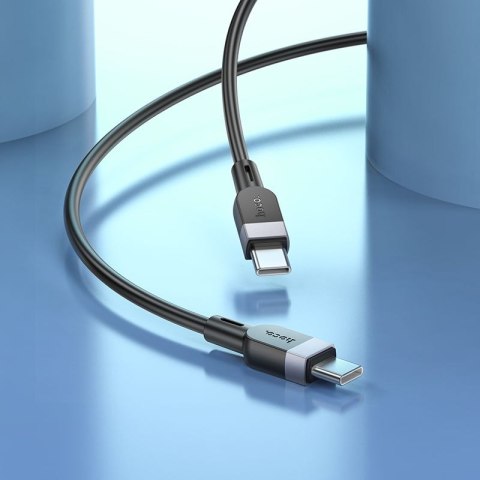 Kabel USB C do USB C Hoco 3A 60W Silikonowy 2 m X109 czarny