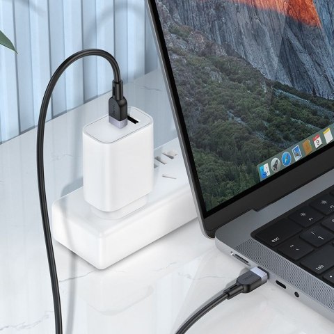 Kabel USB C do USB C Hoco 3A 60W Silikonowy 2 m X109 czarny