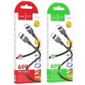 Kabel USB C do USB C Hoco 3A 60W Silikonowy 2 m X109 czarny