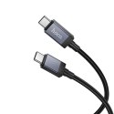 Kabel USB C do USB C Hoco 3A 60W z wyświetlaczem 1 m X118 czarny