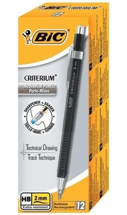 Ołówek automatyczny Criterium HB 2mm (12szt) BIC