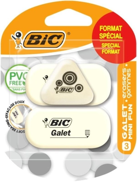 Gumka Galet Mini Fun 2+1szt BIC