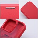 Etui z klapką na iPhone 16 PRO MAX Smart Mag zgodne z MagSafe czerwone