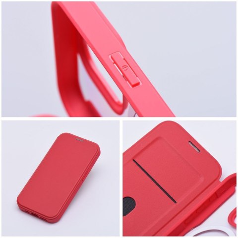 Etui z klapką na iPhone 16 PRO MAX Smart Mag zgodne z MagSafe czerwone