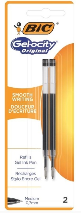 Wkład do długopisów żelowych Gel-ocity 2szt czarny