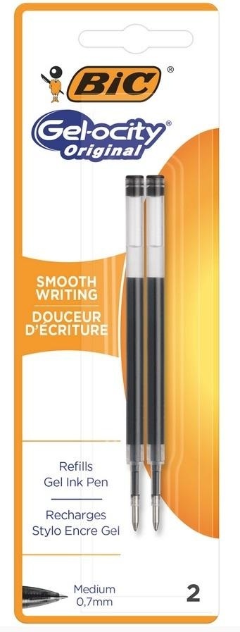 Wkład do długopisów żelowych Gel-ocity 2szt czarny