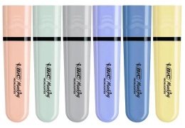 Zakreślacz Flat Pastel mix 6szt BIC