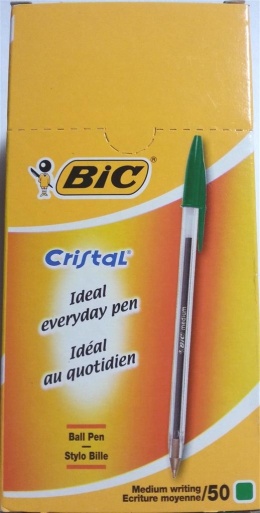 Długopis Cristal Original zielony (50szt) BIC