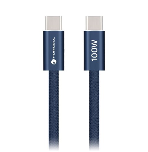 Kabel USB C do USB C Forcell F-Energy QC4.0 PD 5A 100W Cafule Color 1,2 m ACYH23 granatowy