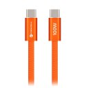 Kabel USB C do USB C Forcell F-Energy QC4.0 PD 5A 100W Cafule Color 1,2 m ACYH23 pomarańczowy