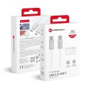 Kabel USB C do USB C Forcell F-Energy QC4.0 PD 5A 240W Cafule Color 2 m CBN1 biały