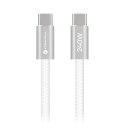Kabel USB C do USB C Forcell F-Energy QC4.0 PD 5A 240W Cafule Color 2 m CBN1 biały