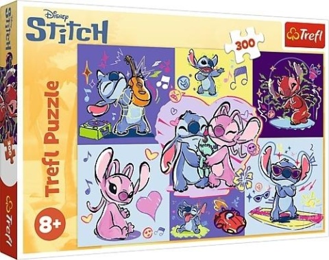 Puzzle 300 Zakręcony Stitch TREFL