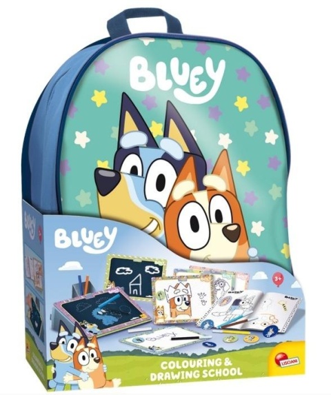 Bluey szkoła rysowania z plecakiem