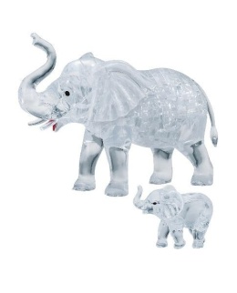 Crystal puzzle Słonie