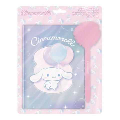Pamiętnik+długopis z pomponem cinnamoroll