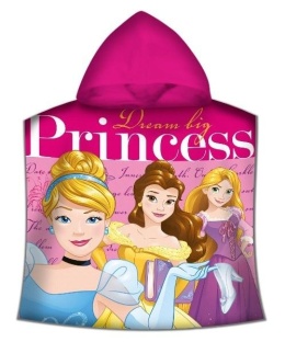Ponczo kąpielowe Księżniczki 100x50cm