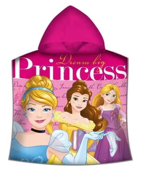 Ponczo kąpielowe Księżniczki 100x50cm