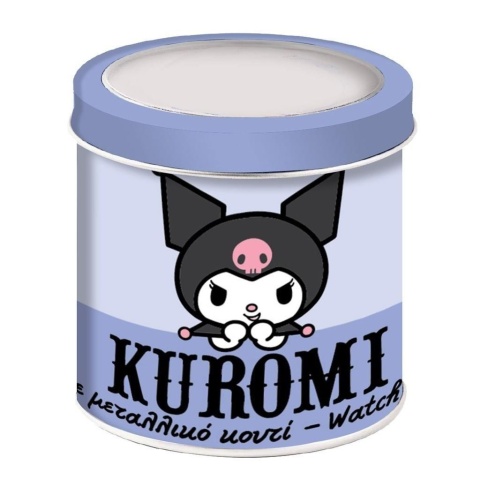 Zegarek analogowy w puszce Kuromi