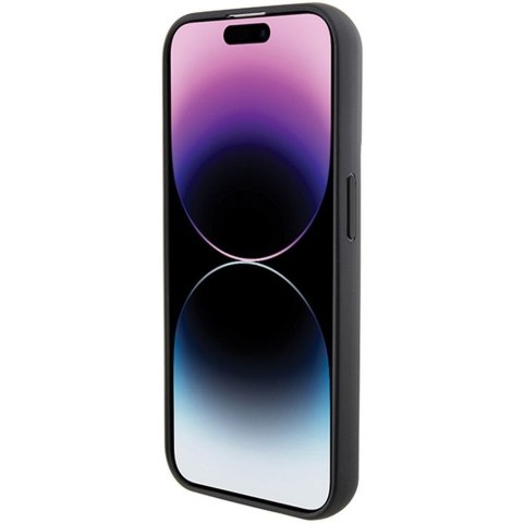 KARL LAGERFELD futerał do IPHONE 14 Pro Max KLHCP14XGSACHPK (Gripstand Saffiano choupette PIN) czarny