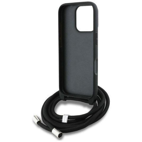 KARL LAGERFELD futerał do IPHONE 16 PRO KLHCP16LPGGRMPCK kompatybilny z MagSafe (CRSSBY Grained PU W/ Pattern & Logo) czarny