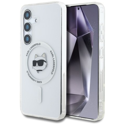 KARL LAGERFELD futerał do SAMSUNG S25 Plus KLHMS25MHLSCHH (Magnetic IML Metal Choupette Head) biały