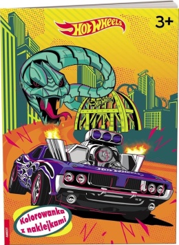 Mattel Hot Wheels. Kolorowanka z naklejkami