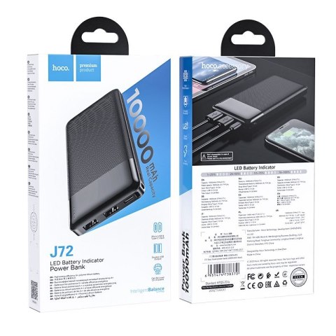Powerbank Hoco 10000 mAh 2A J72 czarny